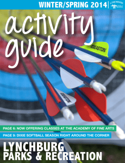 activity guide WINTER/SPRING 2014