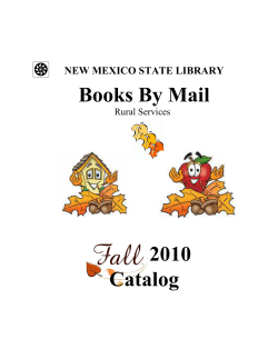 Books By Mail  2010 Catalog
