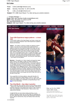 Page 1 of 3 USBC Sport Report Ed Cotter