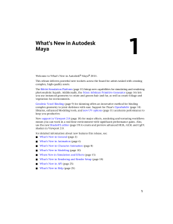 1 What's New in Autodesk Maya