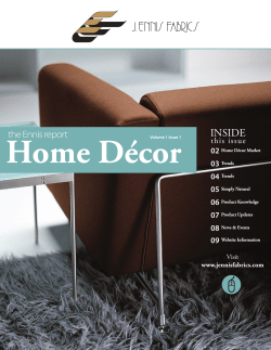 Home Décor INSIDE the Ennis report this issue