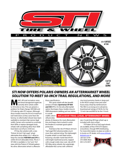 STI NOW OFFERS POLARIS OWNERS AN AFTERMARKET WHEEL