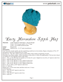 Lacy Horseshoe Stitch Hat polarknit