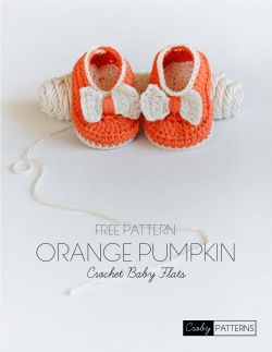 ORANGE PUMPKIN Crochet Baby Flats FREE PATTERN: