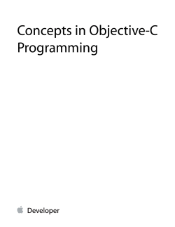 Concepts in Objective-C Programming