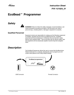 EcoBead Safety Instruction Sheet P/N 1121624_01