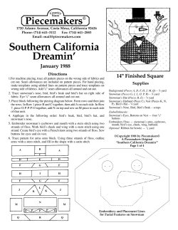 Southern California Dreamin’ January 1988 14&#34; Finished Square