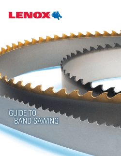 GUIDE TO banD sawInG