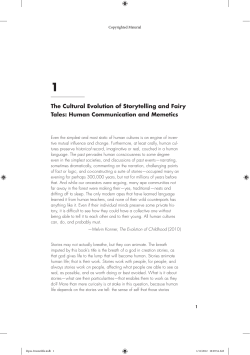 1 The Cultural Evolution of Storytelling and Fairy