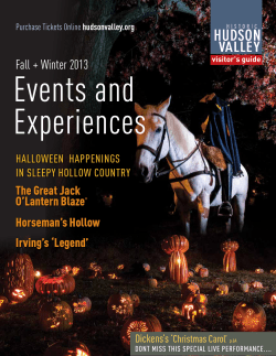 Events and Experiences  Fall + Winter 2013