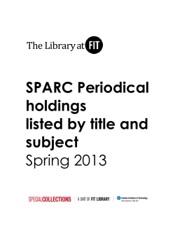 Periodicals Special Collections