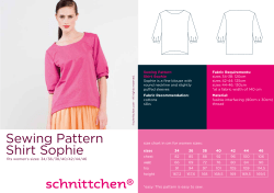 Sewing Pattern Shirt Sophie sizes 34-38: 120cm Sophie is a fine blouse with
