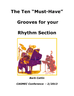 The Ten “Must-Have”  Grooves for your Rhythm Section