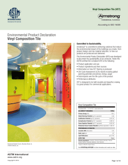 Environmental Product Declaration Vinyl Composition Tile Vinyl Composition Tile (VCT)