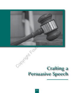 Crafting a Persuasive Speech Press Fountainhead