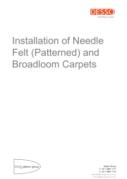 Installation of Needle Felt (Patterned) and Broadloom Carpets