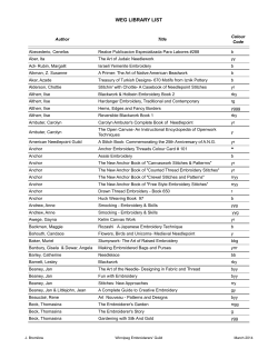 WEG LIBRARY LIST