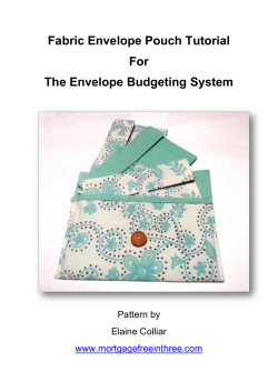 Fabric Envelope Pouch Tutorial For The Envelope Budgeting System Pattern by