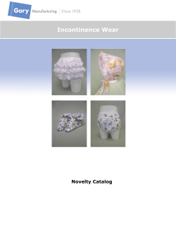 Incontinence Wear Novelty Catalog