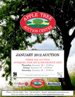 January 2012 auction tHrEE Day auction antiquEs, FinE art &amp; DEcoratiVE arts