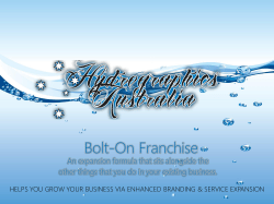 Bolt-On Franchise An expansion formula that sits alongside the