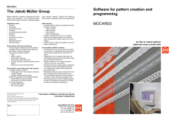 Software for pattern creation and The Jakob Müller Group programming MÜCARD2