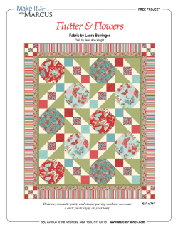 Flutter &amp; Flowers Fabric by Laura Berringer FREE PROJECT