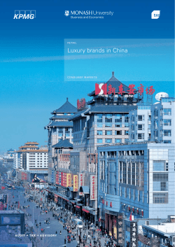 Luxury brands in China RETAIL ConsumER  mARkETs