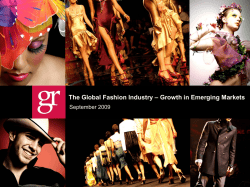 The Global Fashion Industry &ndash; Growth in Emerging Markets September 2009
