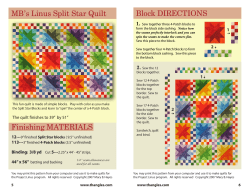 Block DIRECTIONS MB’s Linus Split Star Quilt 1. 1
