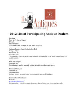 2012 List of Participating Antique Dealers
