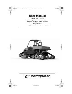 User Manual TATOU UTV 1099-01-1105 -