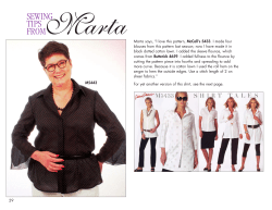 Marta SEWING TIPS FROM