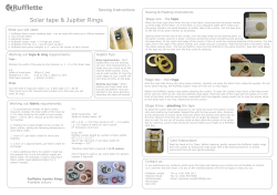 Solar tape &amp; Jupiter Rings Sewing Instructions