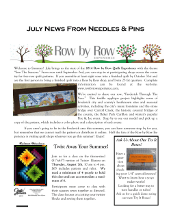 July News From Needles &amp; Pins