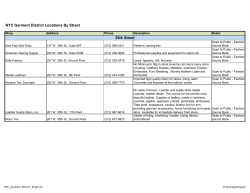 NYC Garment District Locations By Street 35th Street