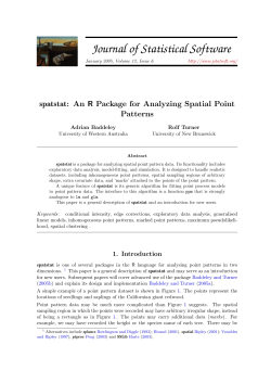 Journal of Statistical Software Patterns Adrian Baddeley
