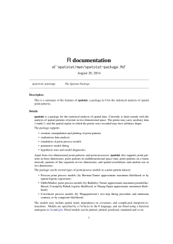 R documentation of ‘spatstat/man/spatstat-package.Rd’ August 28, 2014