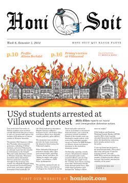 USyd students arrested at Villawood protest p.10 p.16