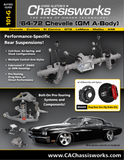 101-G '64-72 Chevelle (GM A-Body) Performance-Specific Rear Suspensions!