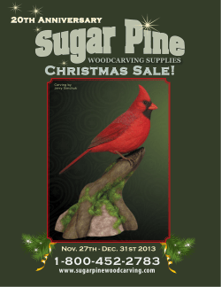 Christmas  Sale! 1-800-452-2783 20th Anniversary www.sugarpinewoodcarving.com