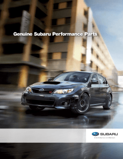 Genuine Subaru Performance Parts