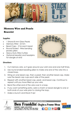 Create Your Own Season!  Memory Wire and Pearls Bracelet