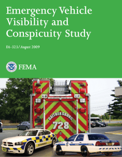 Emergency Vehicle Visibility and Conspicuity Study FA-323/August 2009
