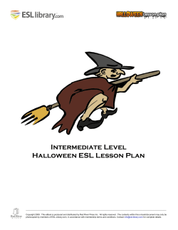 Intermediate Level Halloween ESL Lesson Plan