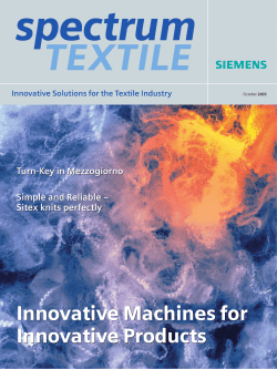 spectrum TEXTILE Innovative Machines for Innovative Products
