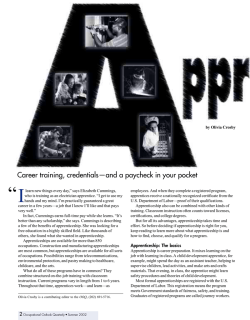 I &ldquo; Career training, credentials&mdash;and a paycheck in your pocket