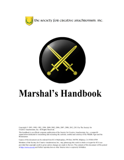 Marshal’s Handbook