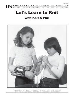 Let's Learn to Knit with Knit &amp; Purl 4JE-01PO