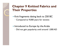 Chapter 9 Knitted Fabrics and Their Properties